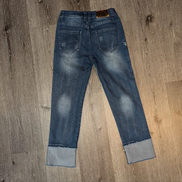 Desigual Embroidered Cropped Jeans/Capris - Picture 5 of 7